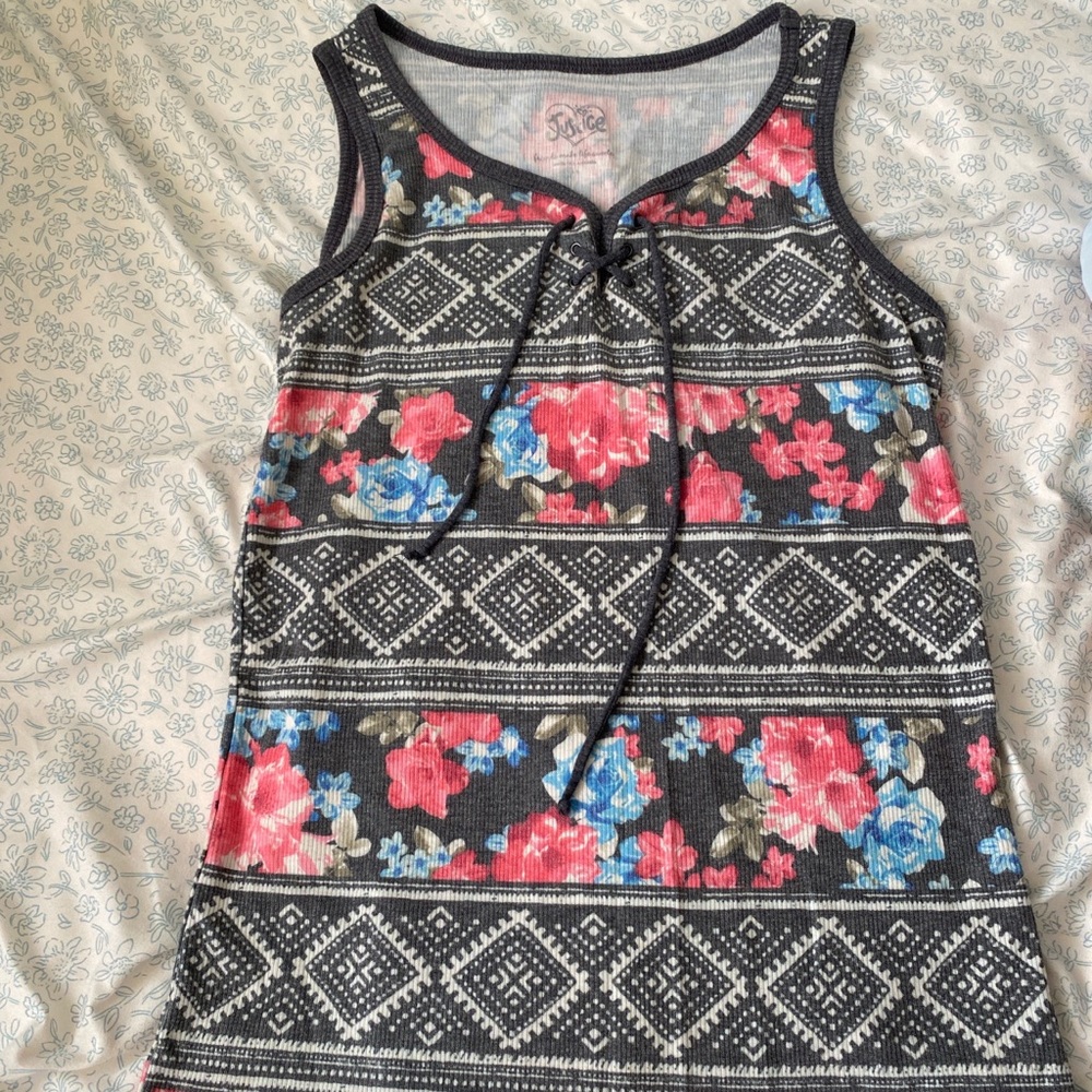Justice Floral Tank Top